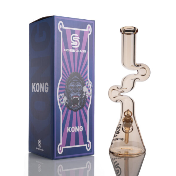 Swirl-Neck Plated Glass Bong - Image 22