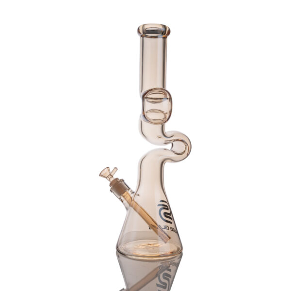 Swirl-Neck Plated Glass Bong - Image 3