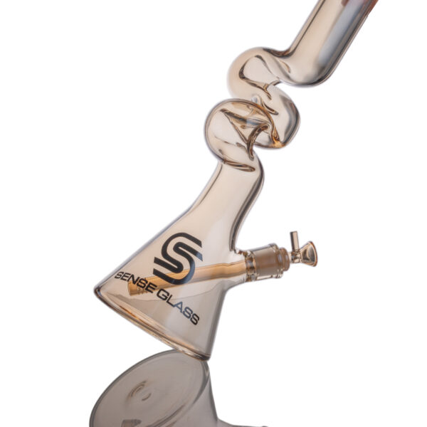 Swirl-Neck Plated Glass Bong - Image 4